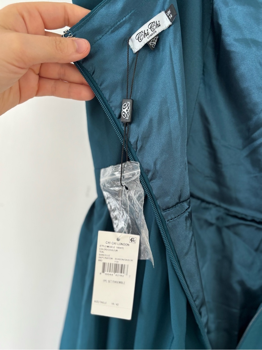 NWT Chi Chi London Teal Convertible Maxi Dress US 10 Wedding Guest Bridesmaid - Picture 6 of 14